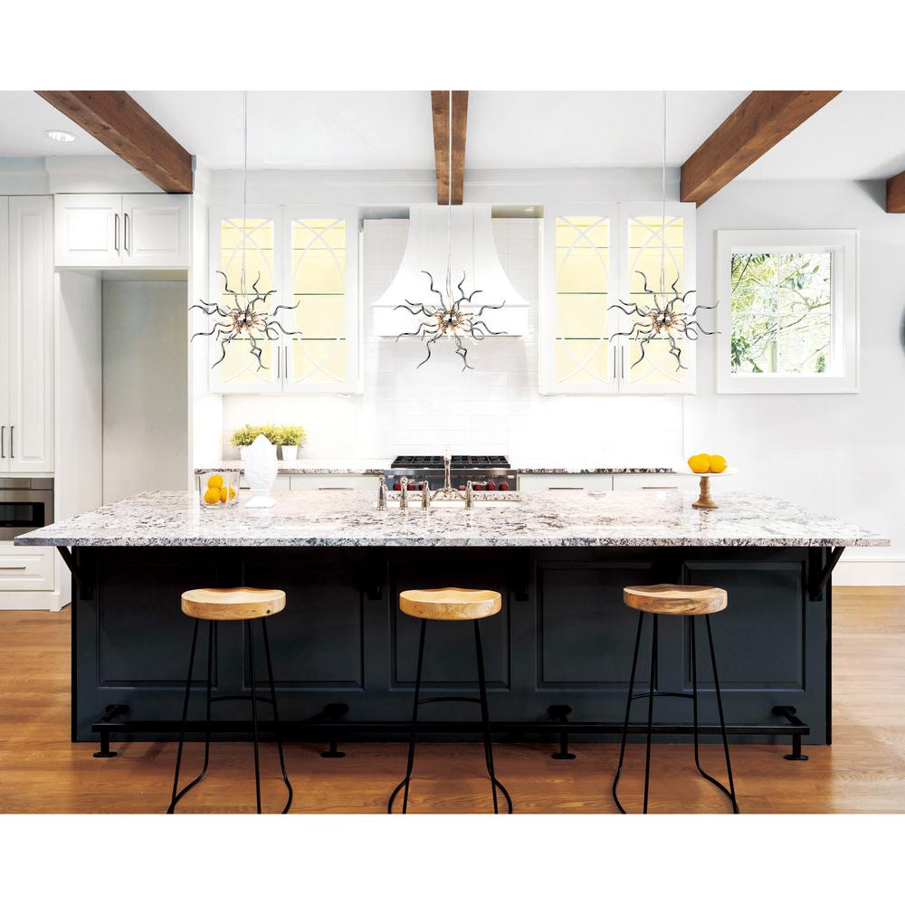 Twist 15 Light Chandelier With Chrome Finish. Picture 7