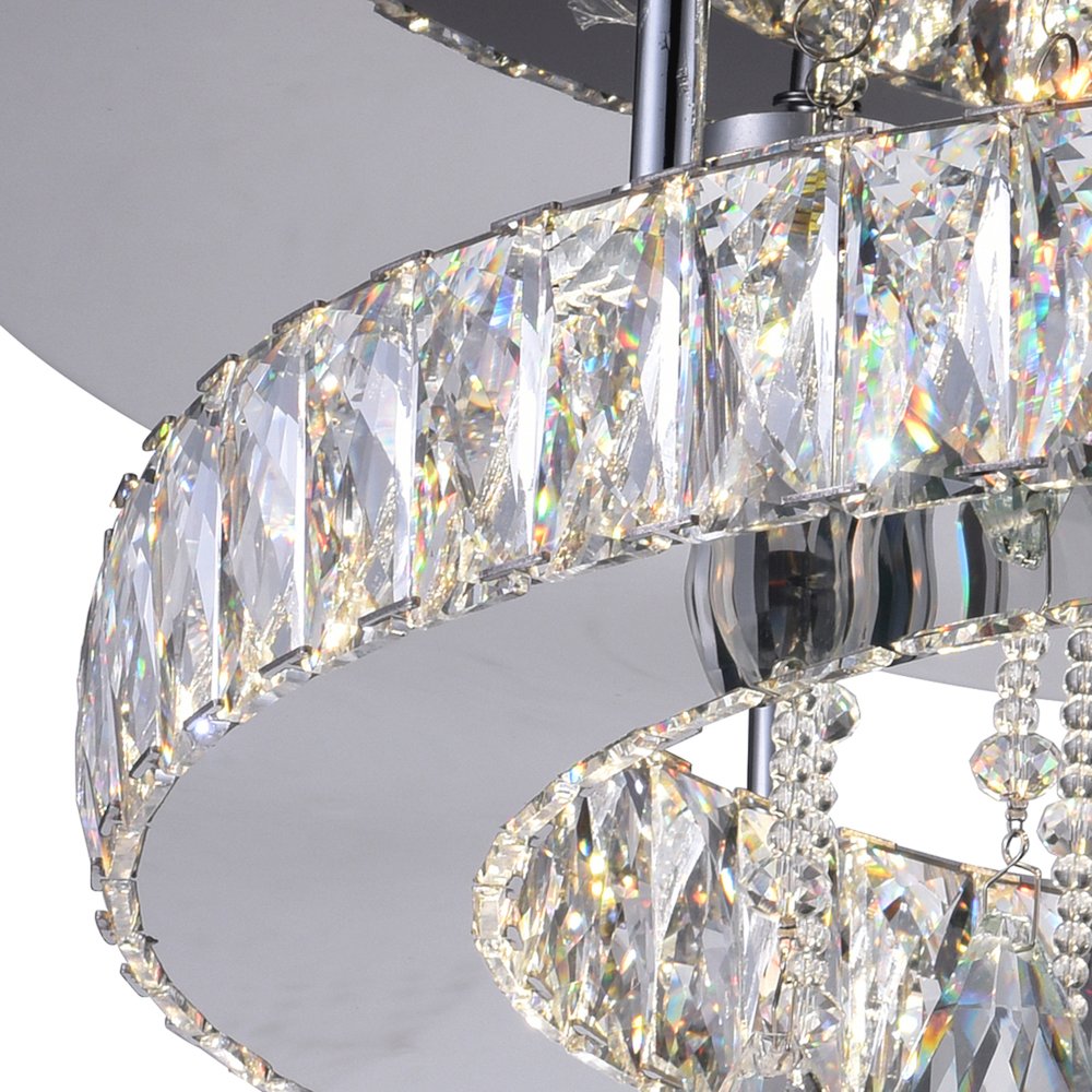 Veil LED Flush Mount With Chrome Finish. Picture 3