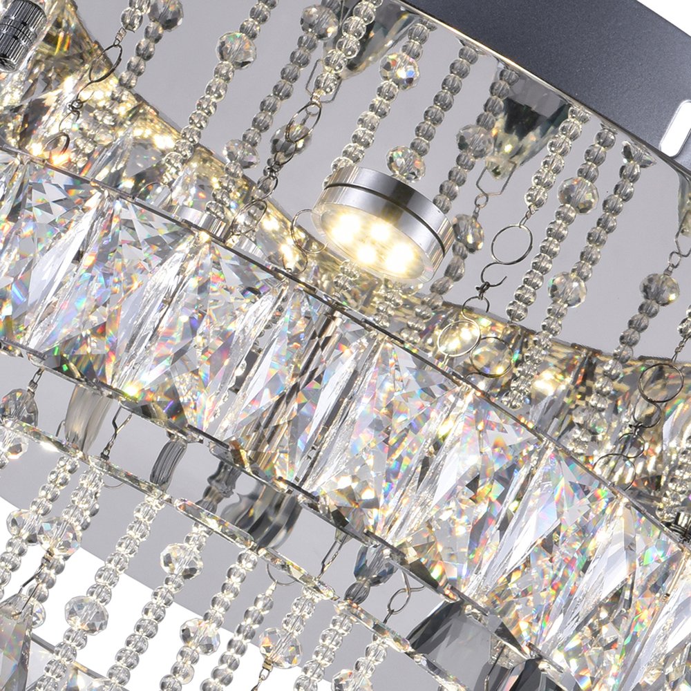 Veil LED Flush Mount With Chrome Finish. Picture 4