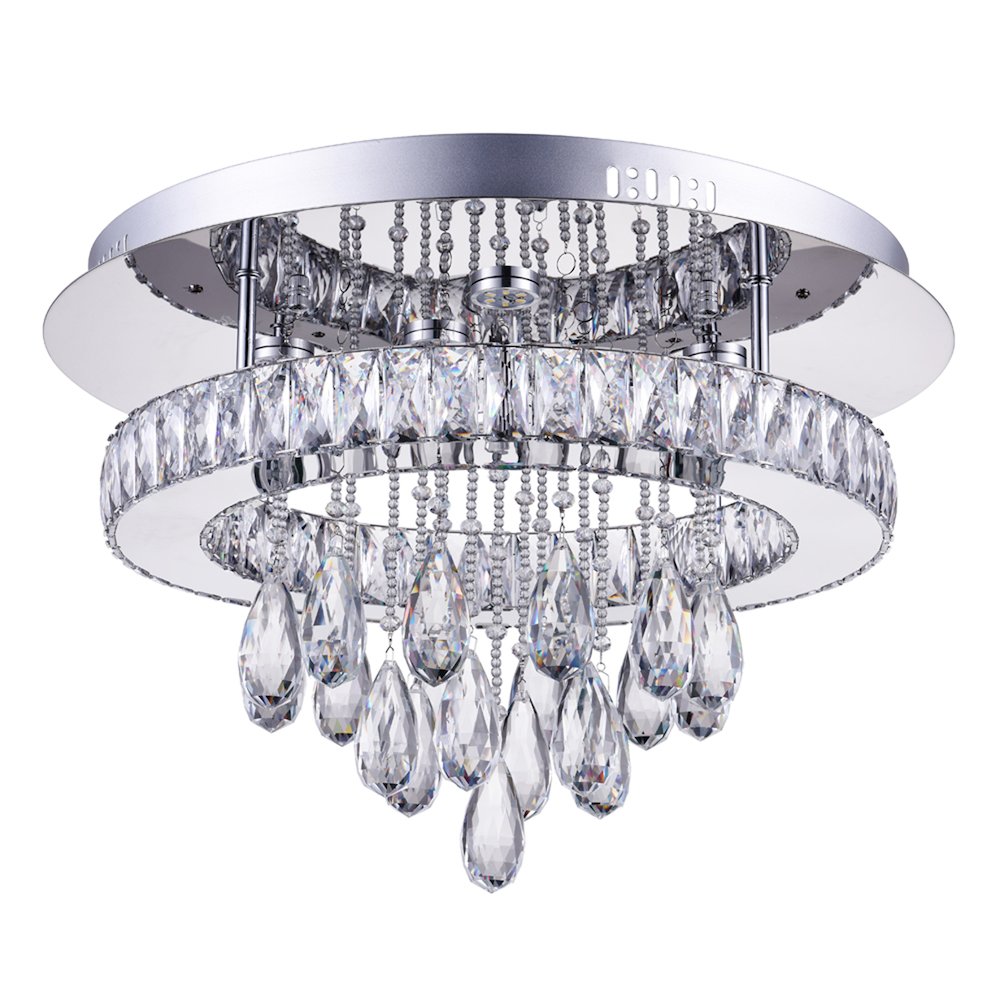 Veil LED Flush Mount With Chrome Finish. Picture 5