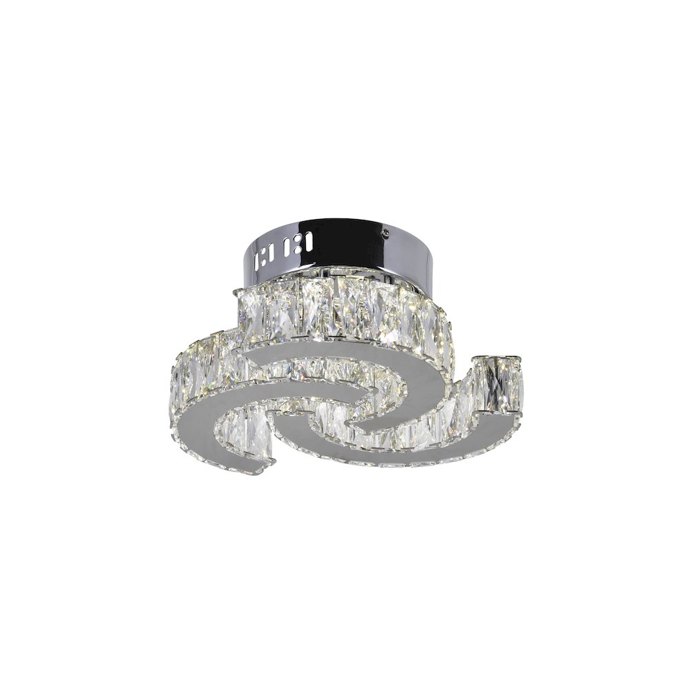 Vienna LED Flush Mount With Chrome Finish. Picture 1