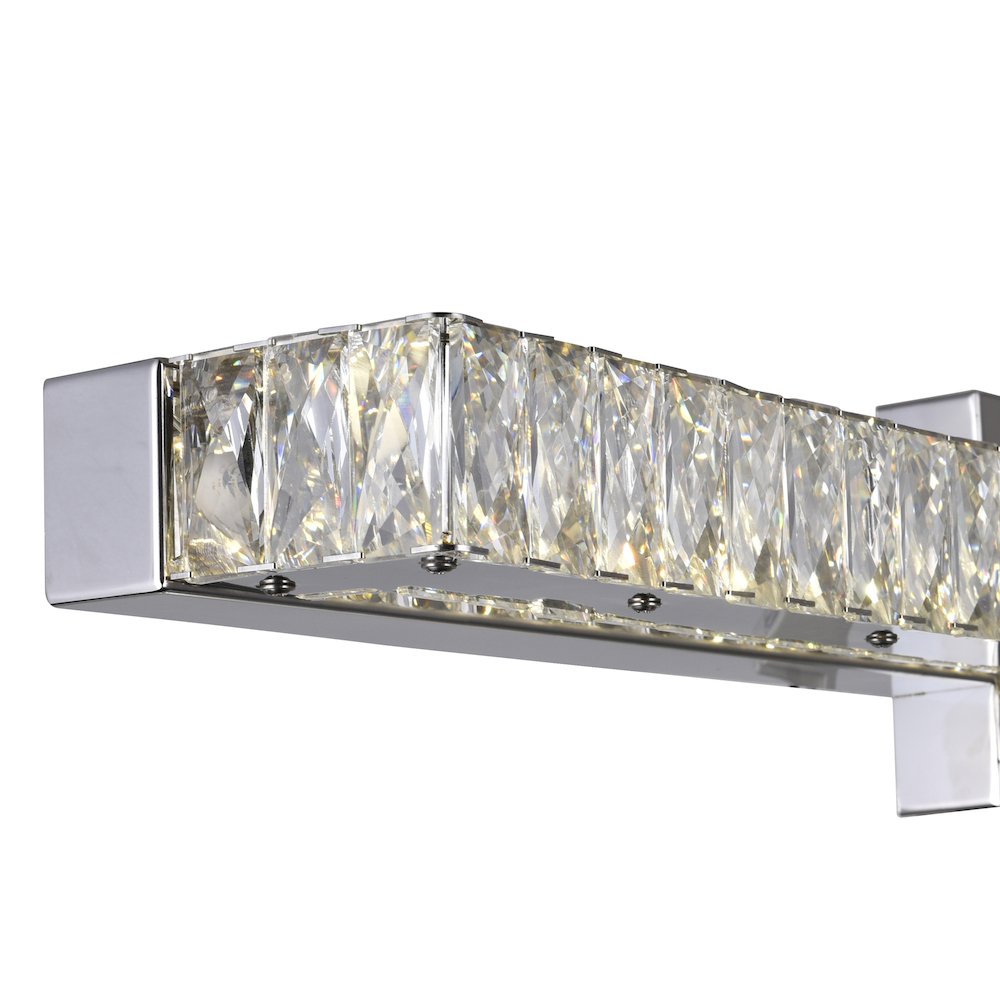 Milan LED Vanity Light With Chrome Finish. Picture 3
