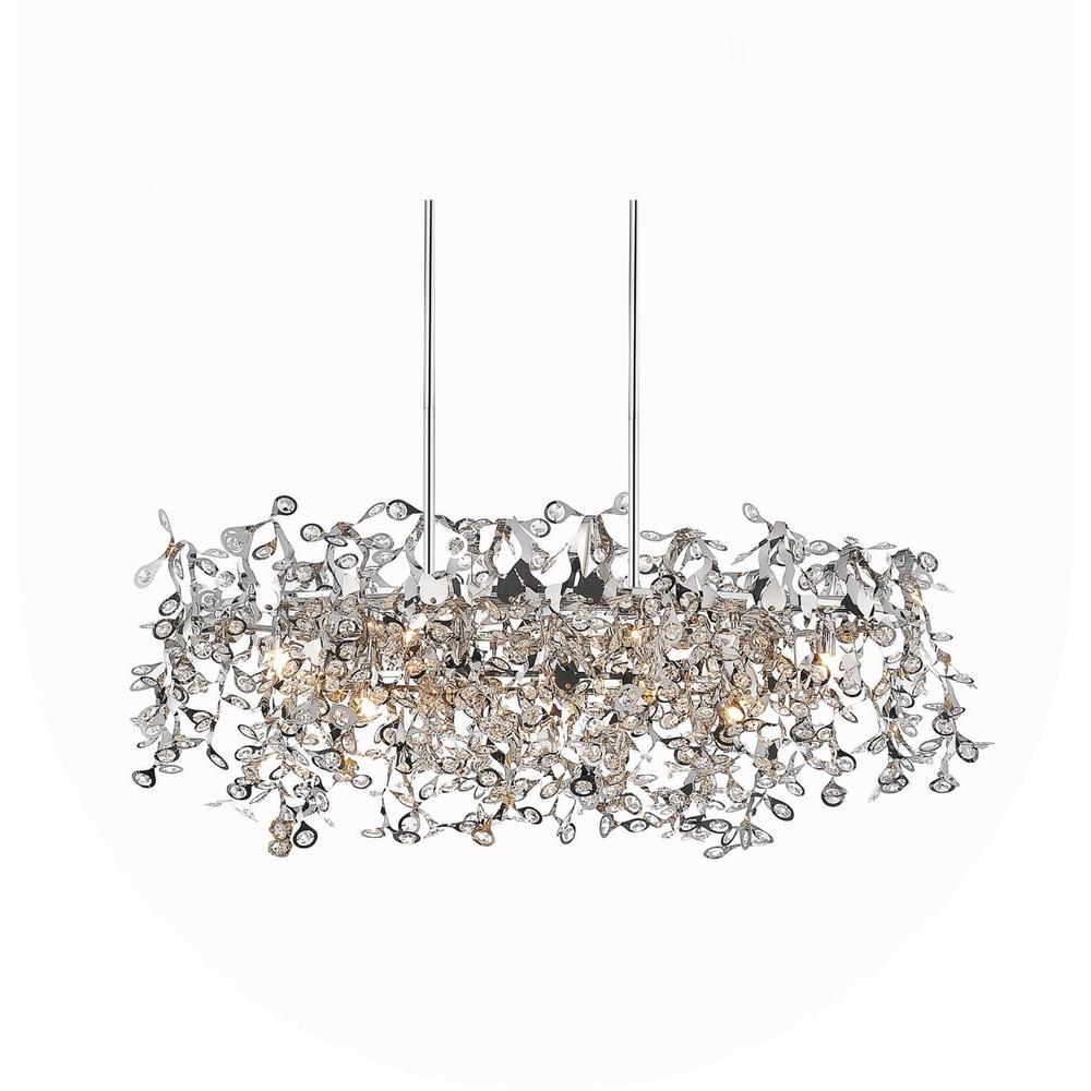 Flurry 7 Light Down Chandelier With Chrome Finish. Picture 1