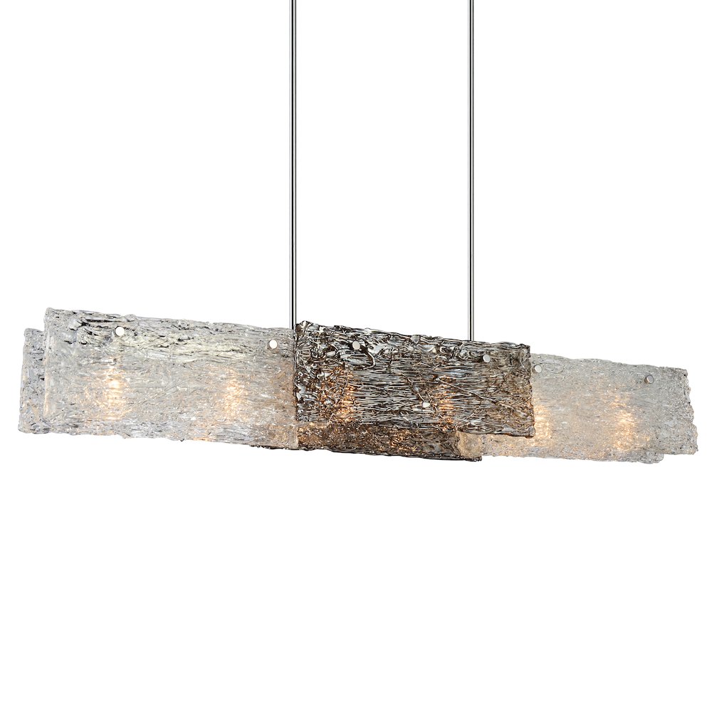 Wilma 6 Light Down Chandelier With Chrome Finish. Picture 2