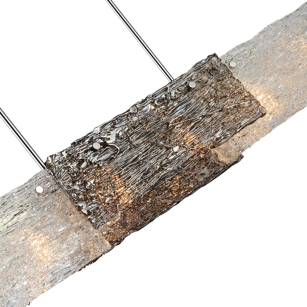 Wilma 6 Light Down Chandelier With Chrome Finish. Picture 3