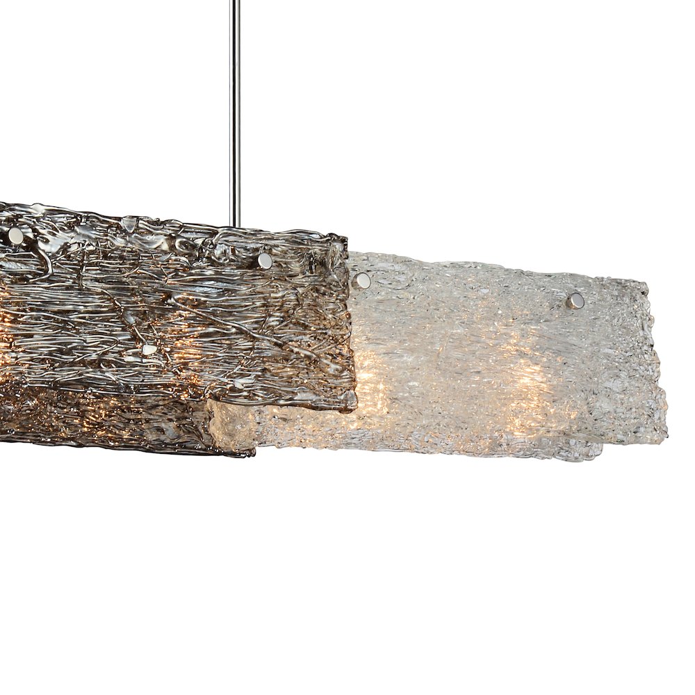 Wilma 6 Light Down Chandelier With Chrome Finish. Picture 4