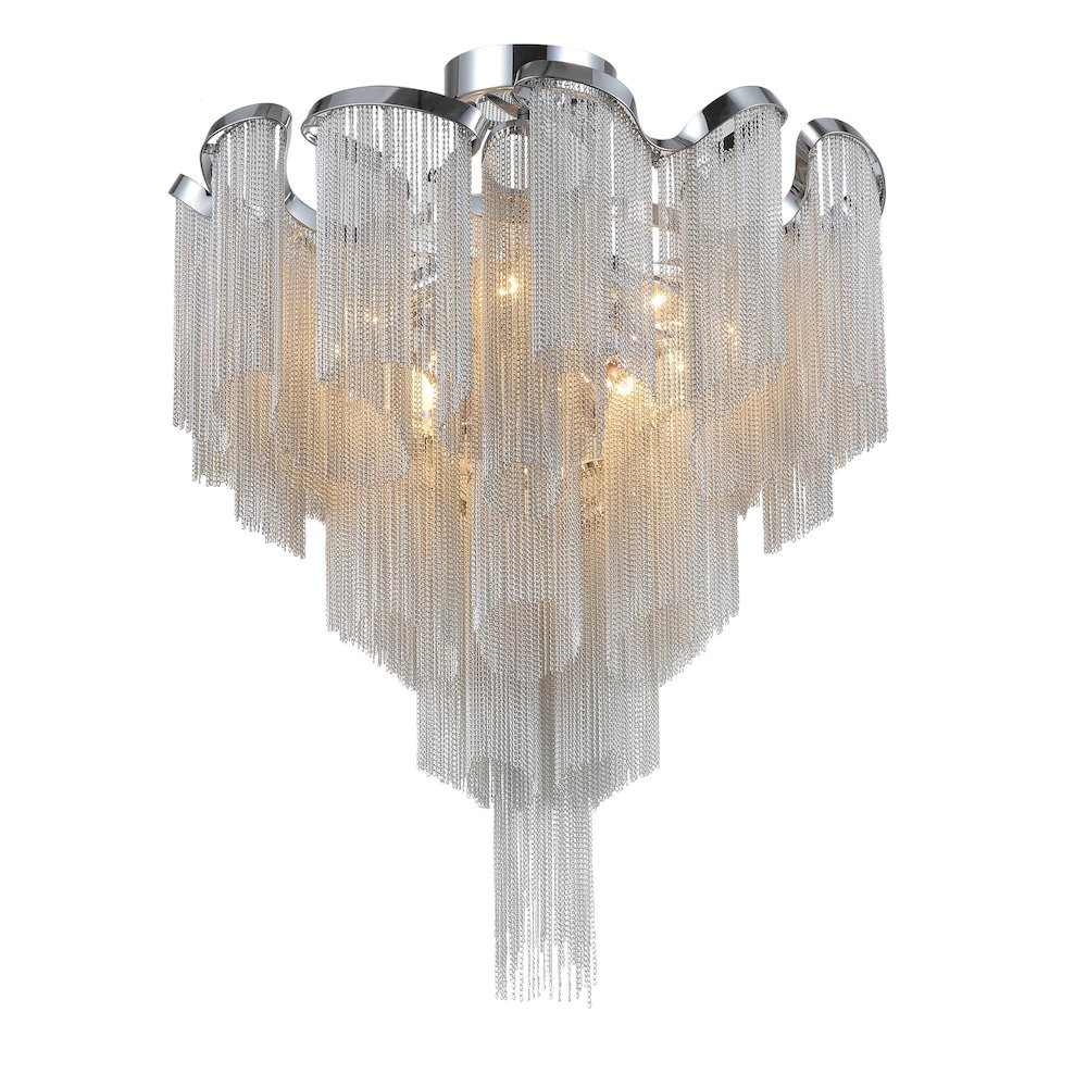 Daisy 13 Light Flush Mount With Chrome Finish. Picture 1
