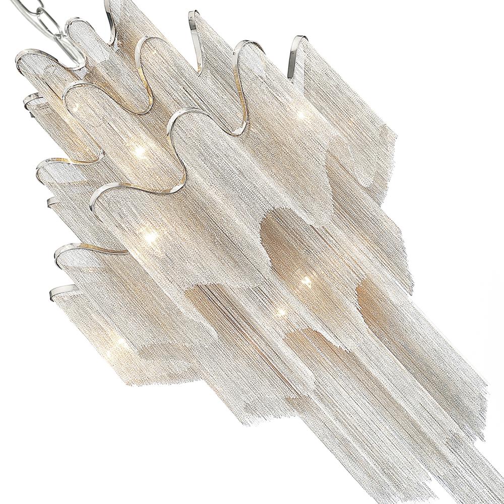 Daisy 17 Light Down Chandelier With Chrome Finish. Picture 5