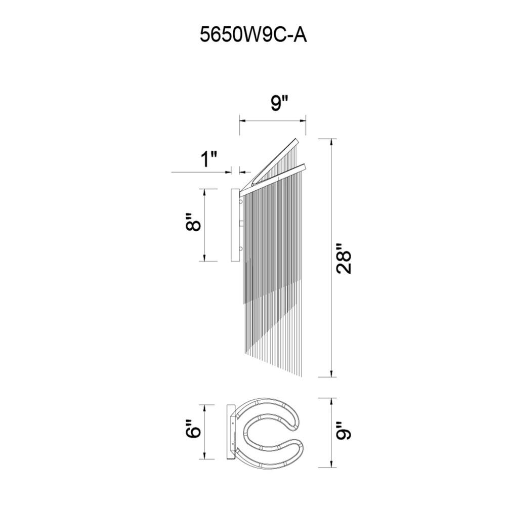 Daisy 2 Light Wall Sconce With Chrome Finish. Picture 2