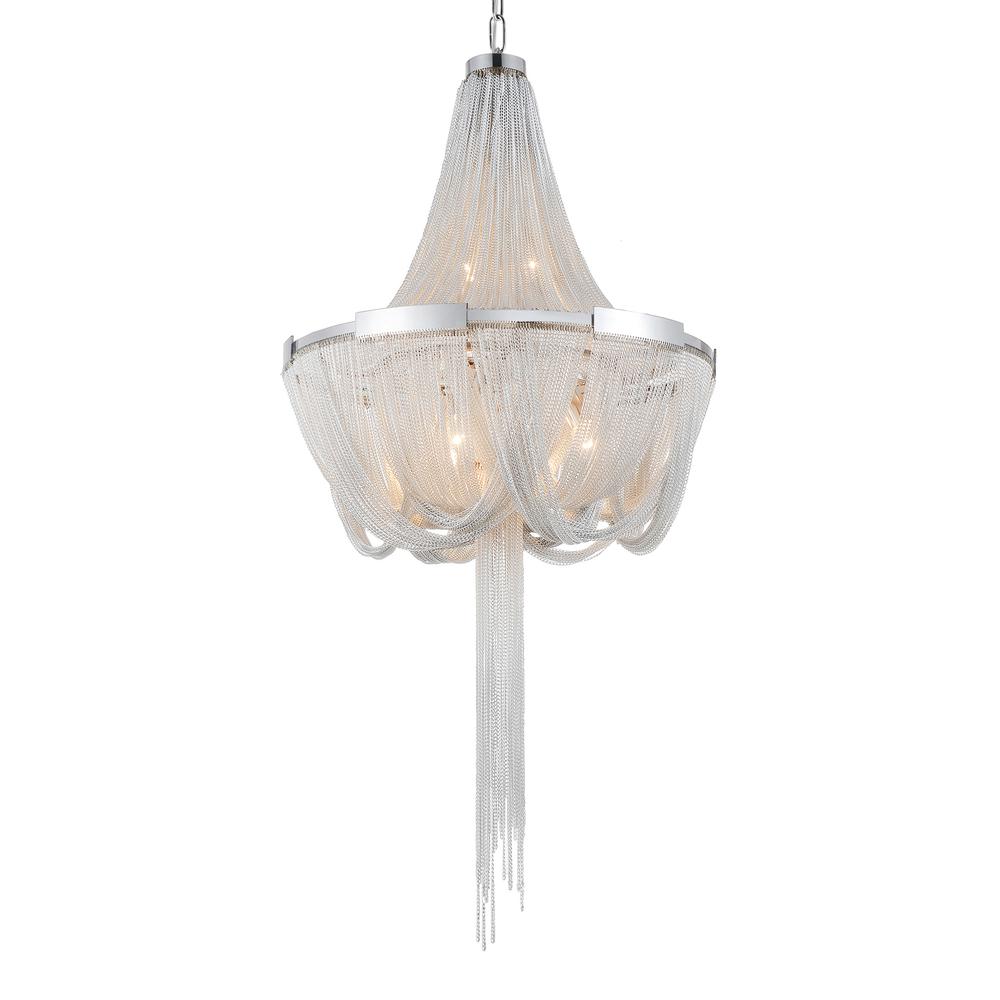 Enchanted 6 Light Down Chandelier With Chrome Finish. Picture 2