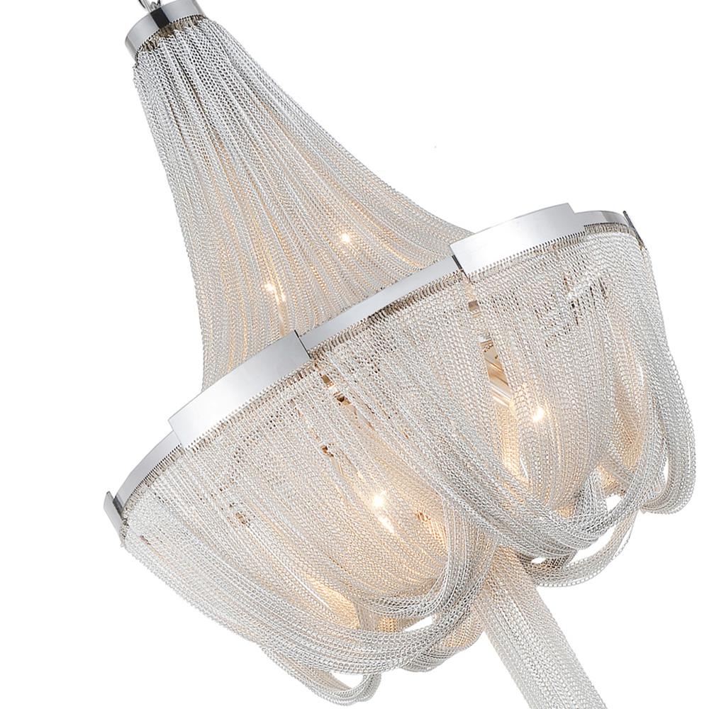 Enchanted 6 Light Down Chandelier With Chrome Finish. Picture 6
