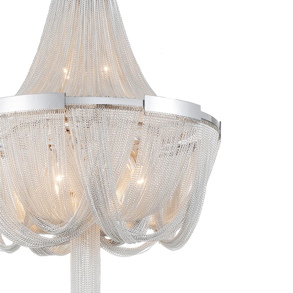 Enchanted 6 Light Down Chandelier With Chrome Finish. Picture 7