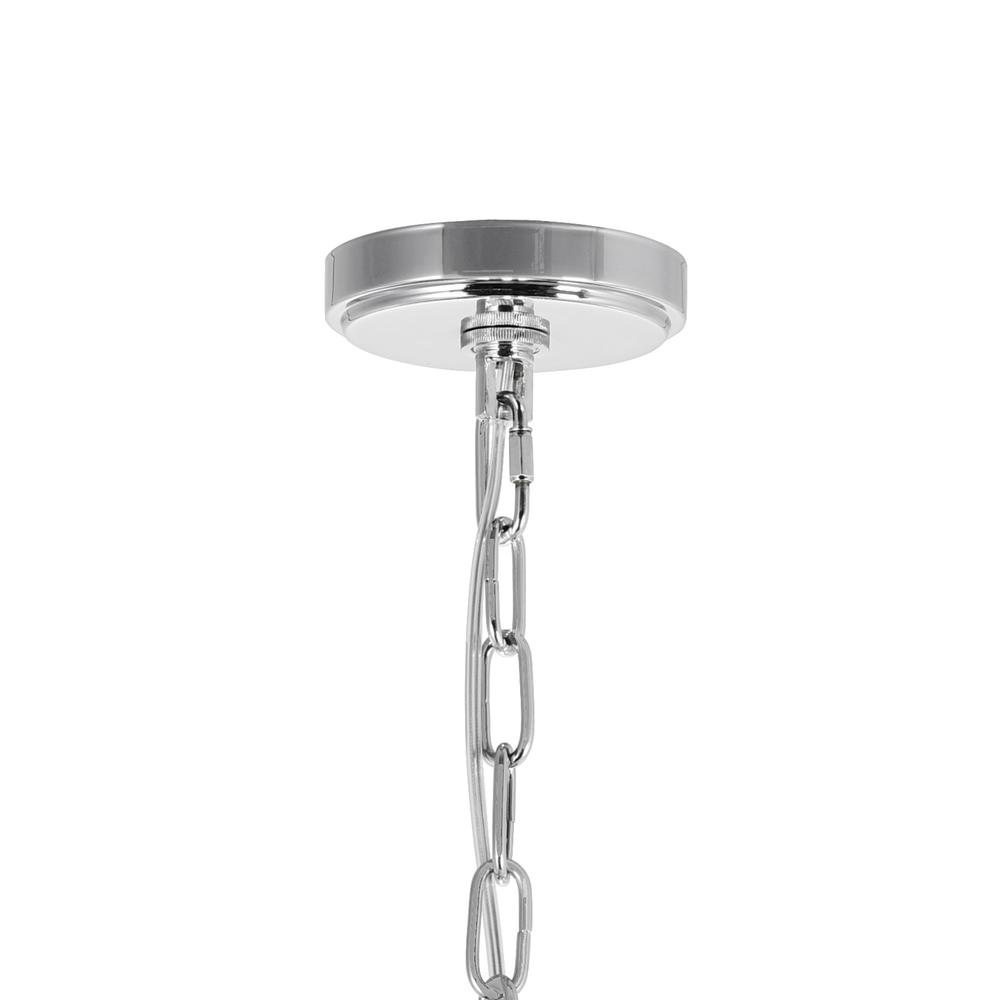Enchanted 6 Light Down Chandelier With Chrome Finish. Picture 3