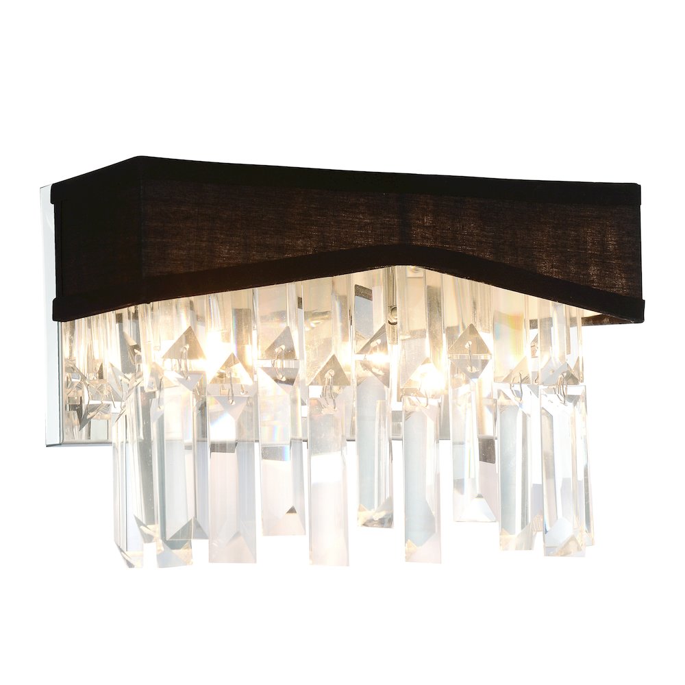 Havely 2 Light Wall Sconce With Chrome Finish. Picture 1