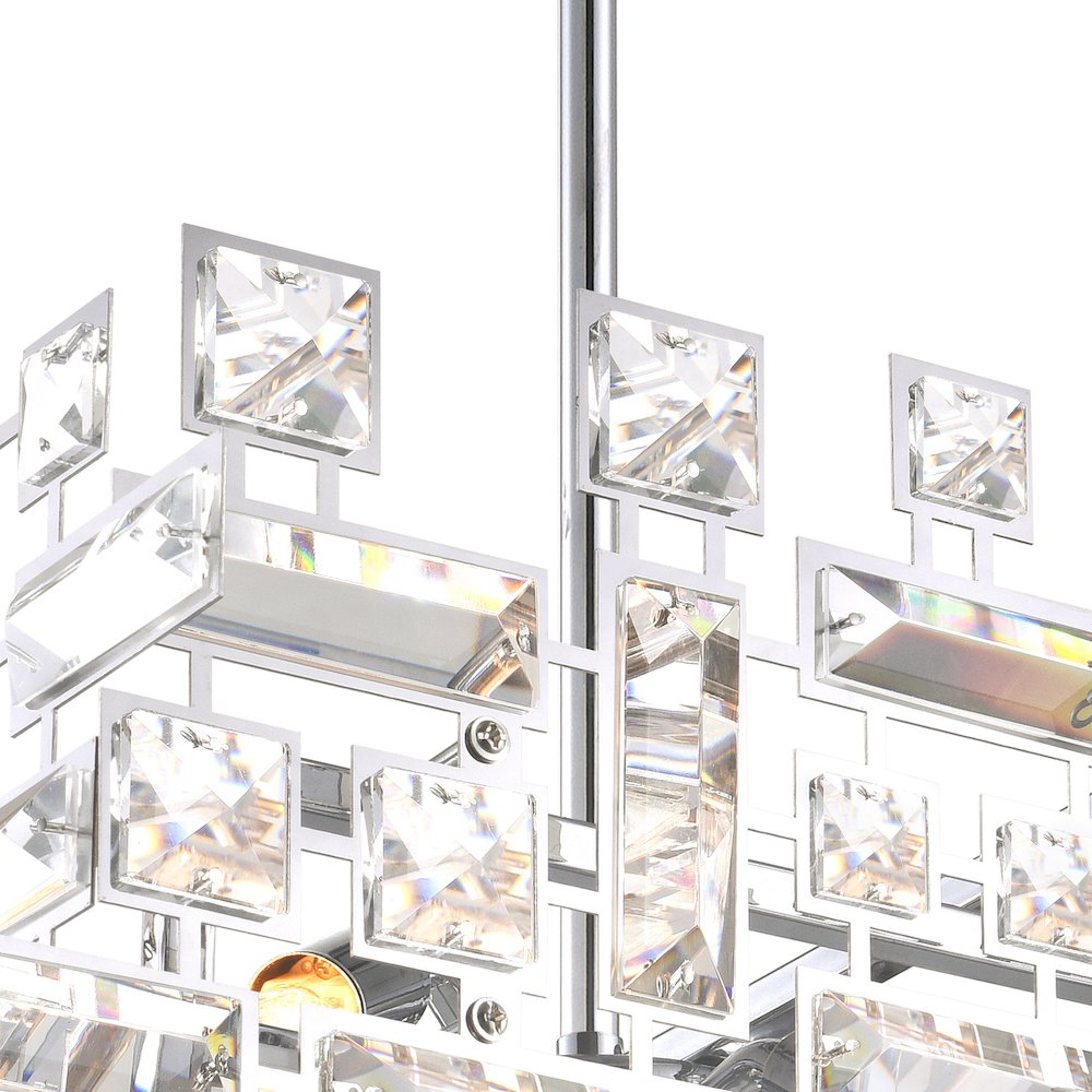 Arley 1 Light Mini Chandelier With Chrome Finish. Picture 3