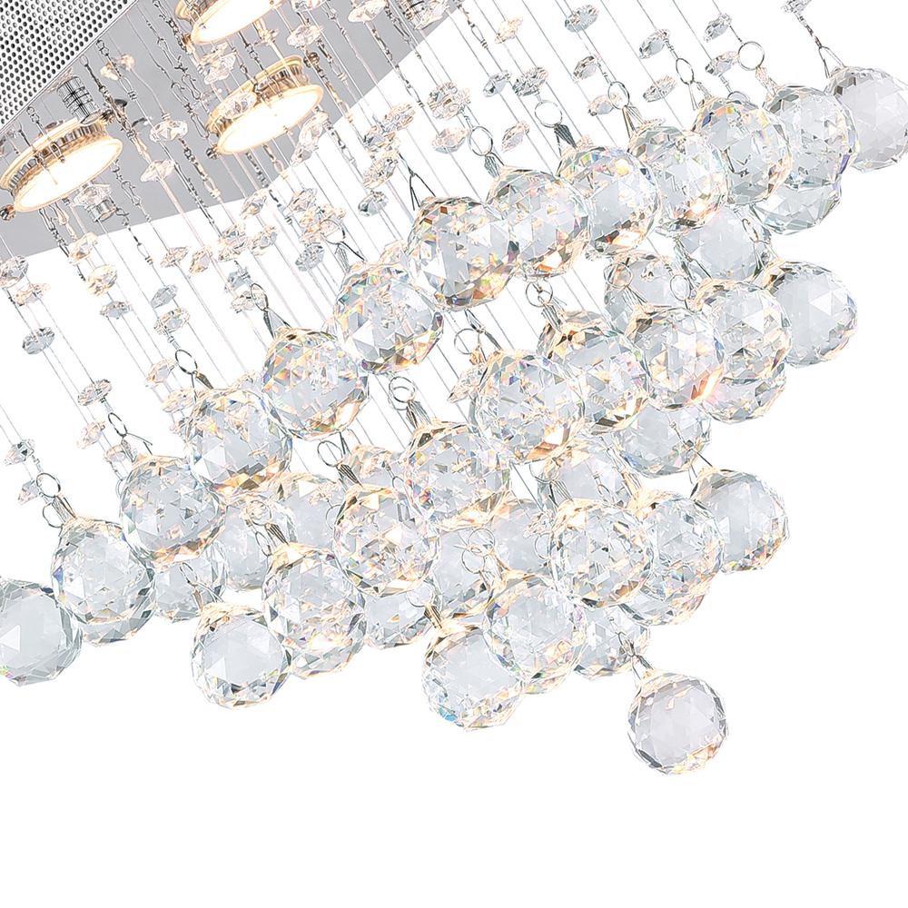 Rain Drop 3 Light Flush Mount With Chrome Finish. Picture 7