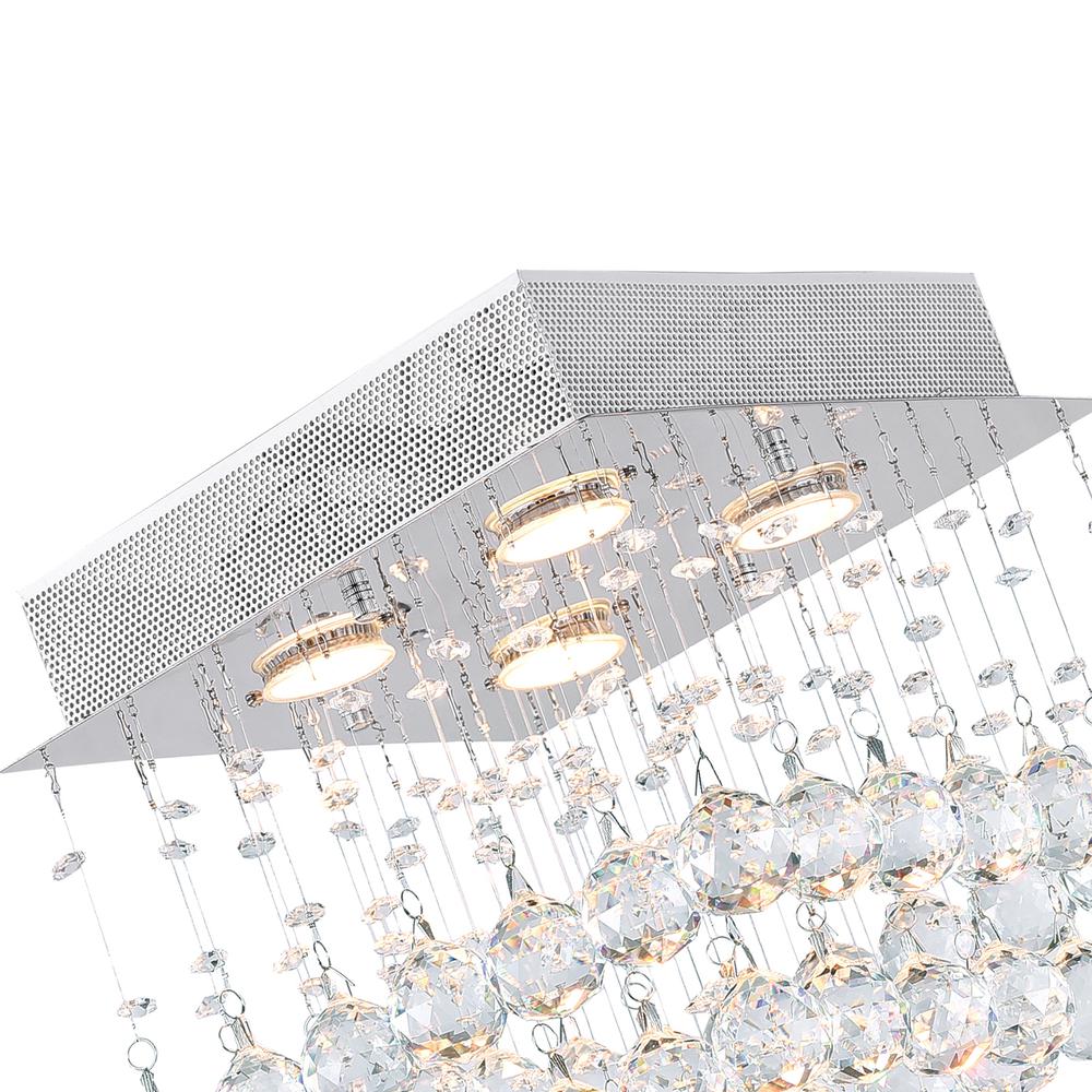 Rain Drop 3 Light Flush Mount With Chrome Finish. Picture 10