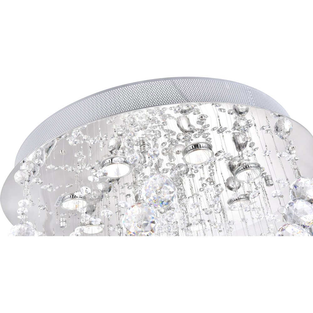 Twister 8 Light Flush Mount With Chrome Finish. Picture 3