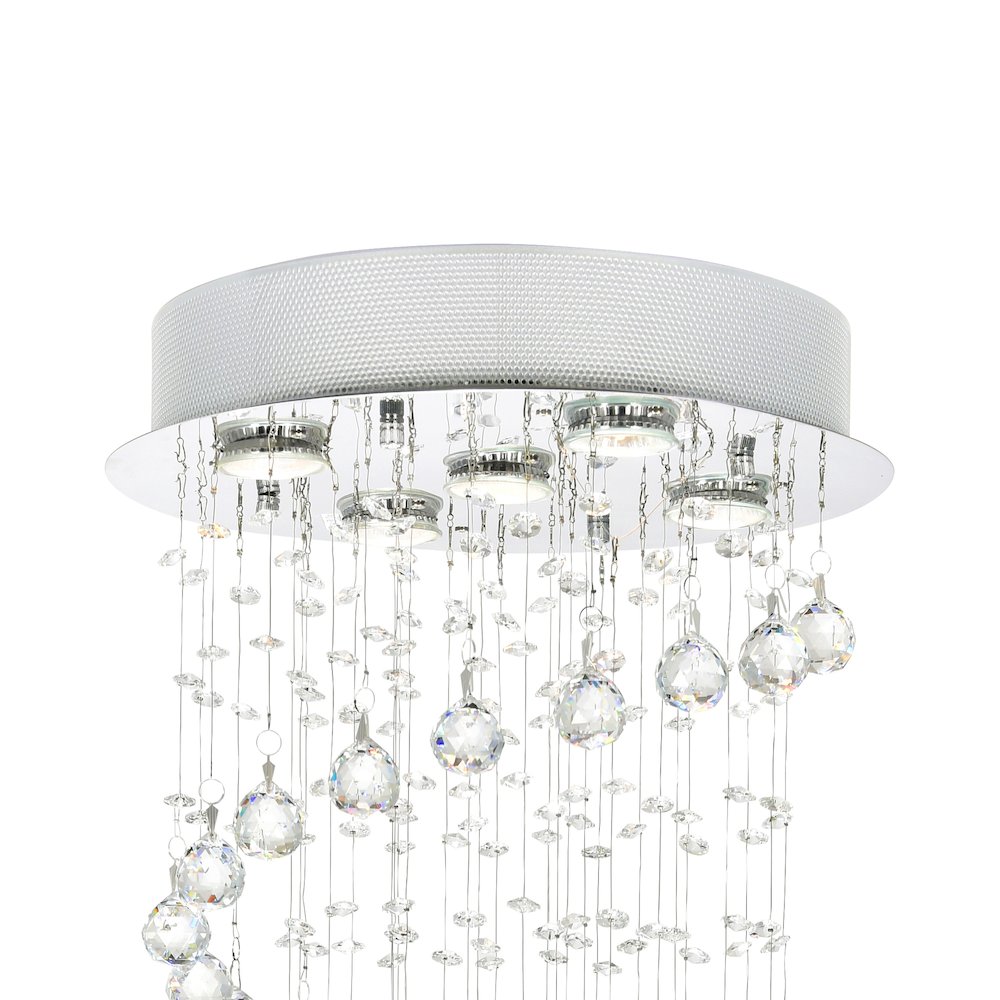 Spiral 5 Light Flush Mount With Chrome Finish. Picture 4