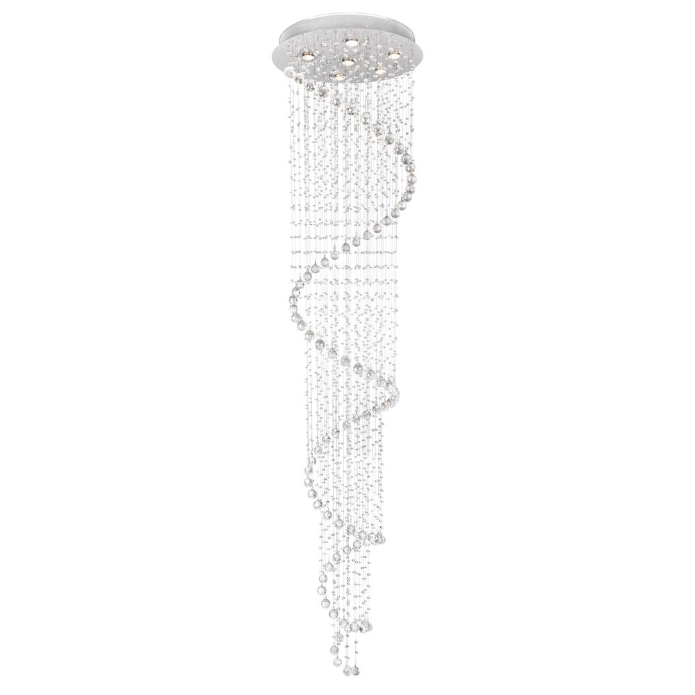 Spiral 6 Light Flush Mount With Chrome Finish. Picture 2