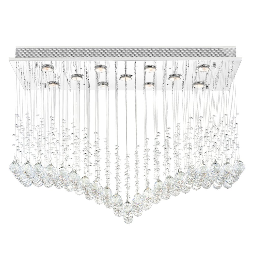 Twinkle 11 Light Flush Mount With Chrome Finish. Picture 1