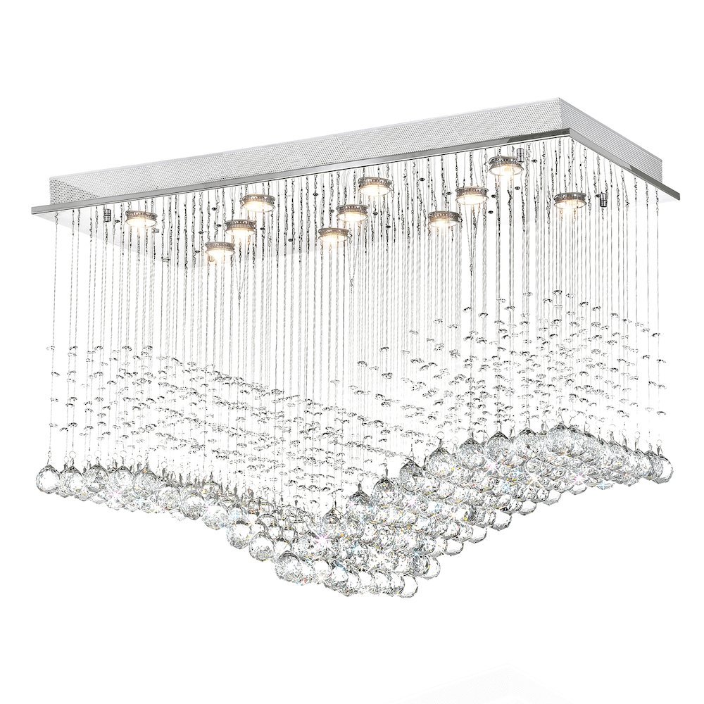 Twinkle 11 Light Flush Mount With Chrome Finish. Picture 2