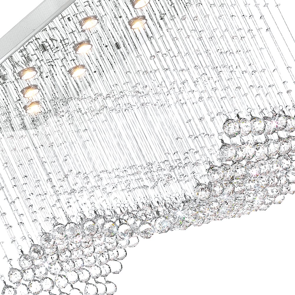 Twinkle 11 Light Flush Mount With Chrome Finish. Picture 3