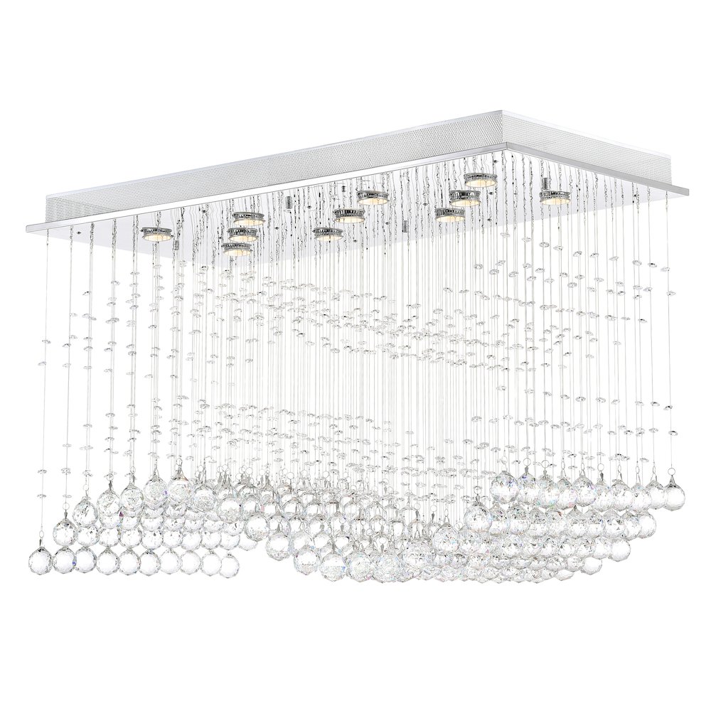 Twinkle 11 Light Flush Mount With Chrome Finish. Picture 5