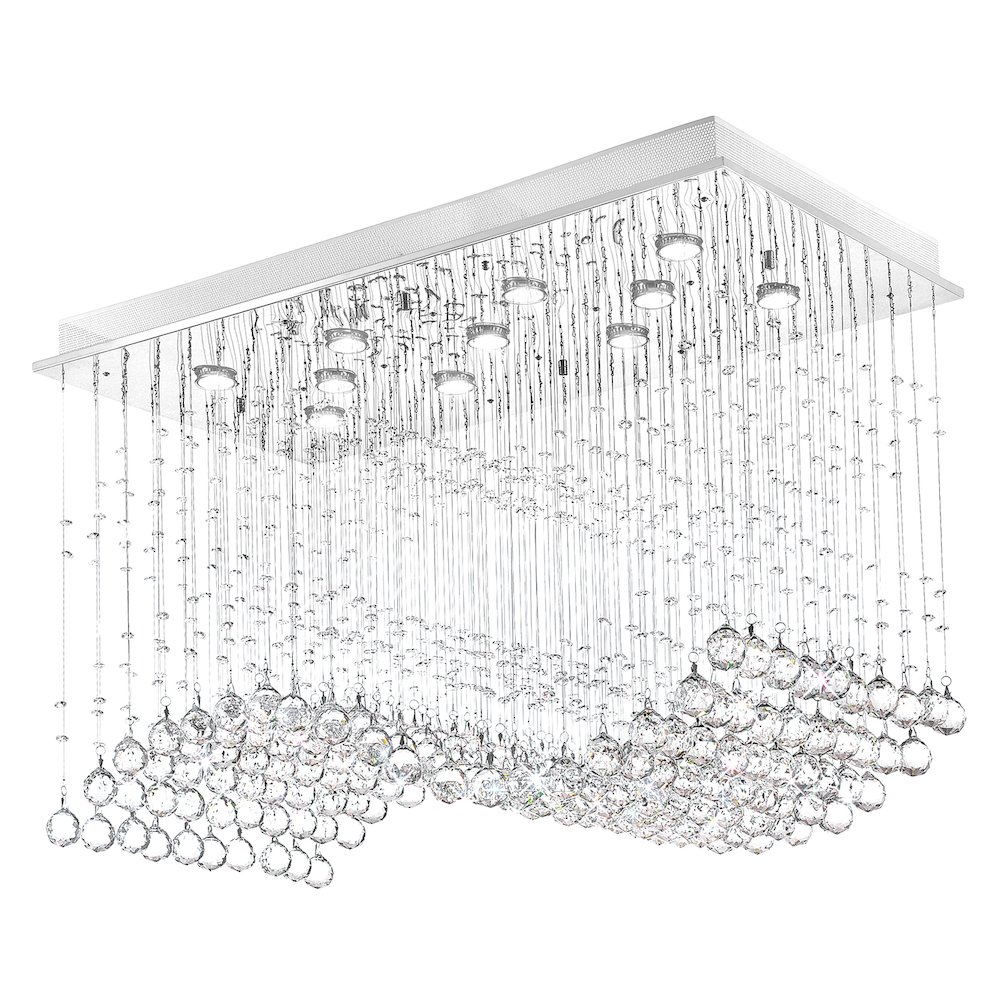 Twinkle 11 Light Flush Mount With Chrome Finish. Picture 6