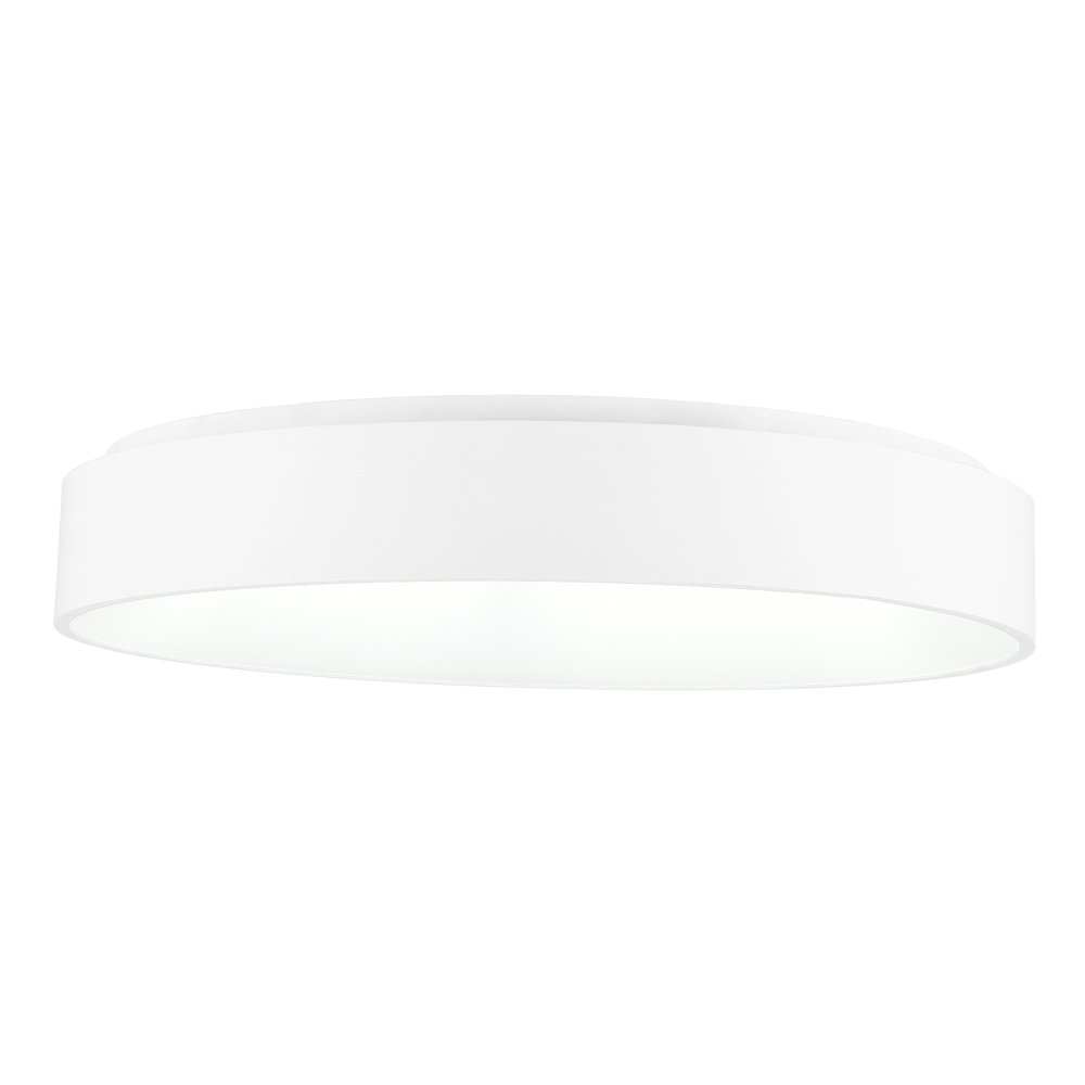 Arenal LED Drum Shade Flush Mount With White Finish. Picture 1