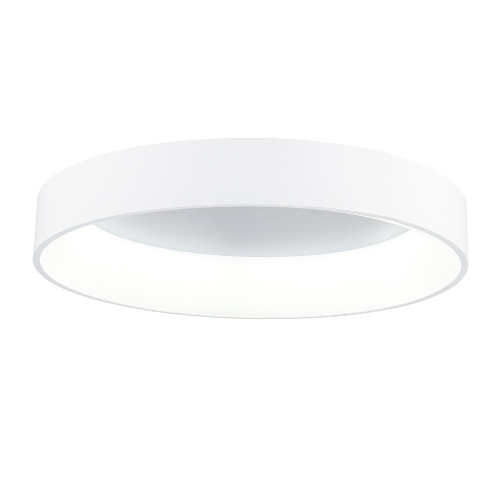 Arenal LED Drum Shade Flush Mount With White Finish. Picture 2