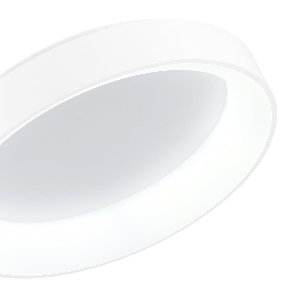 Arenal LED Drum Shade Flush Mount With White Finish. Picture 4