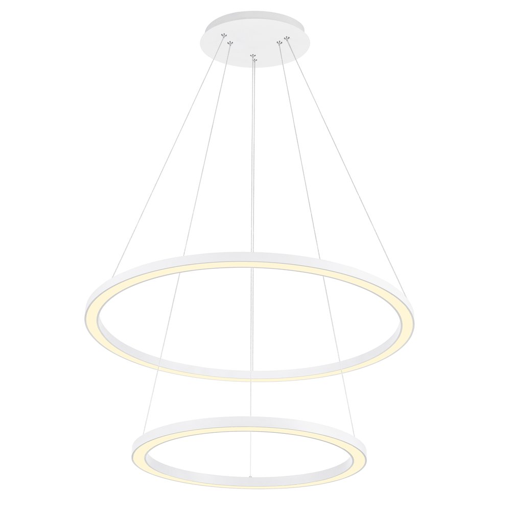 Chalice LED Chandelier With White Finish. Picture 1