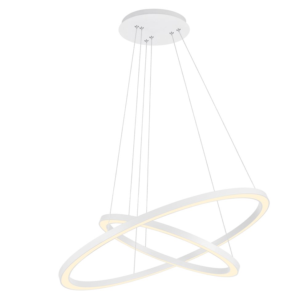 Chalice LED Chandelier With White Finish. Picture 3