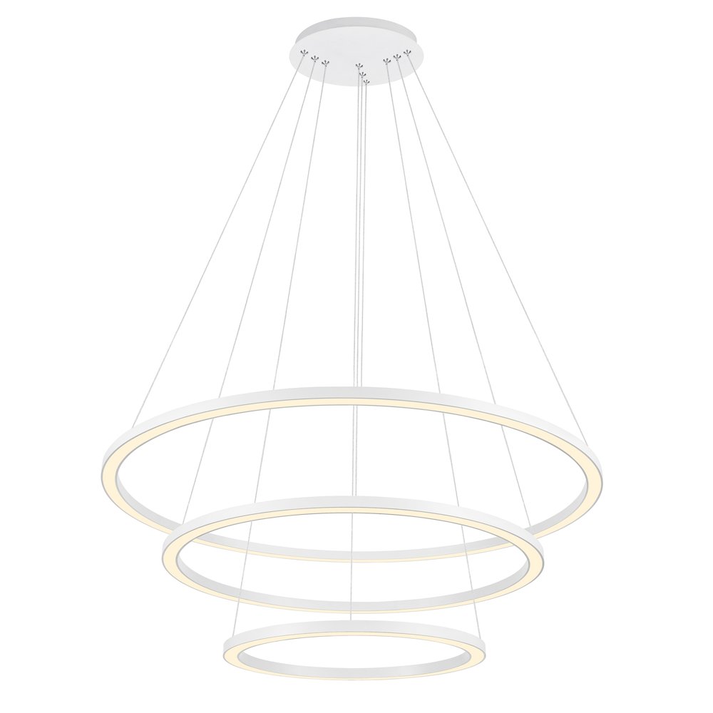 Chalice LED Chandelier With White Finish. Picture 1