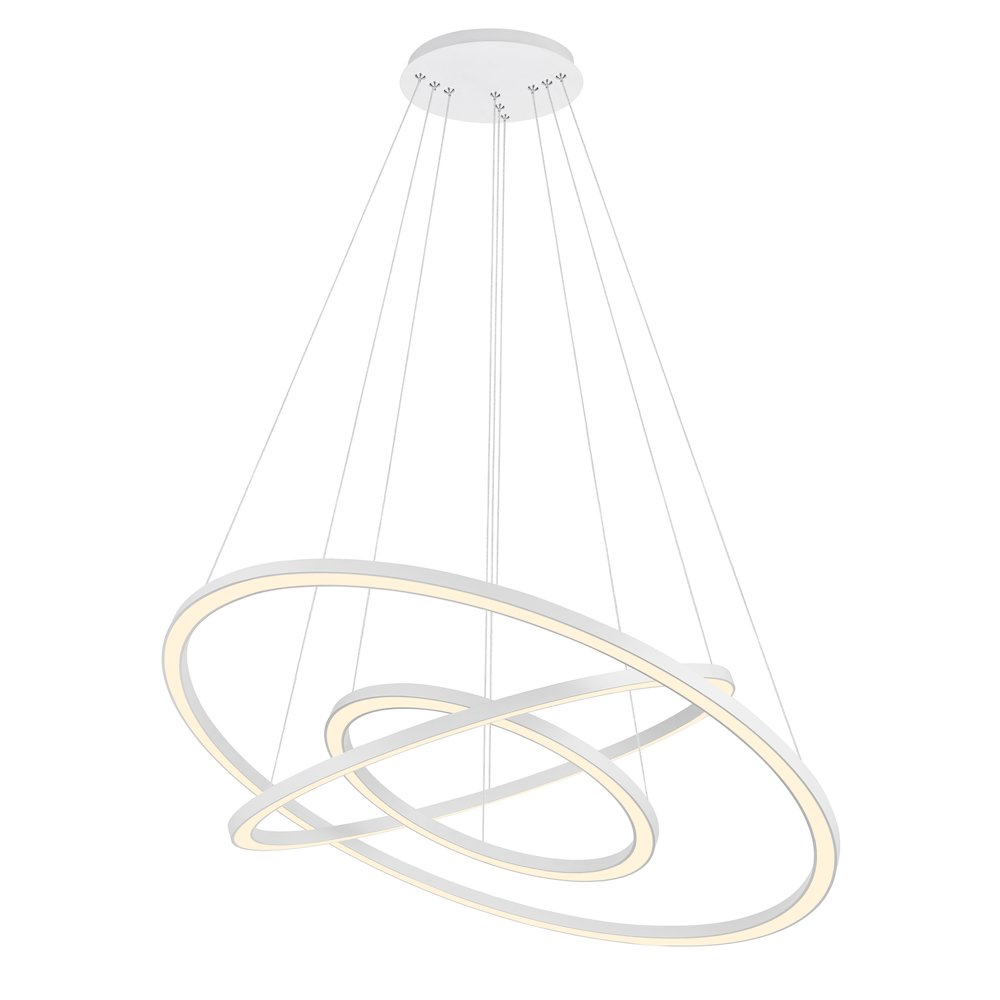 Chalice LED Chandelier With White Finish. Picture 3