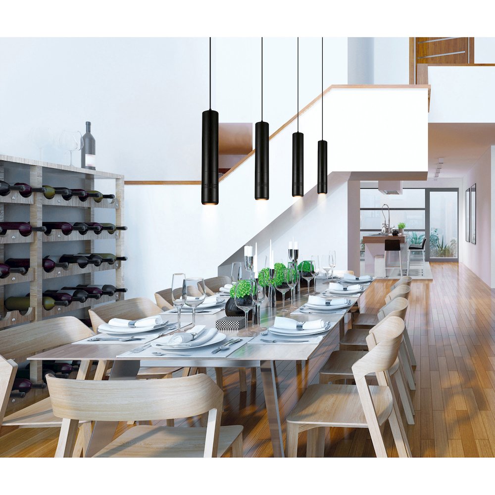 Stowe LED Down Mini Pendant With Black Finish. Picture 7