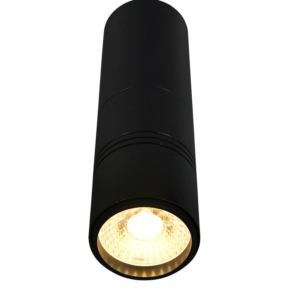 Stowe LED Down Mini Pendant With Black & Wood Finish. Picture 4