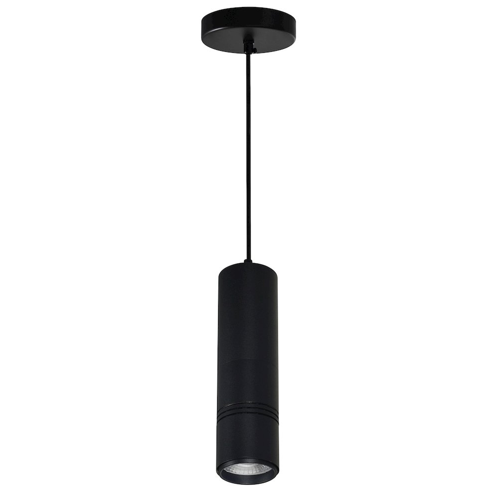 Stowe LED Down Mini Pendant With Black & Wood Finish. Picture 7