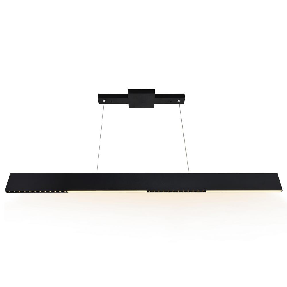 Bellagio 42 in LED Integrated Black Chandelier. Picture 1
