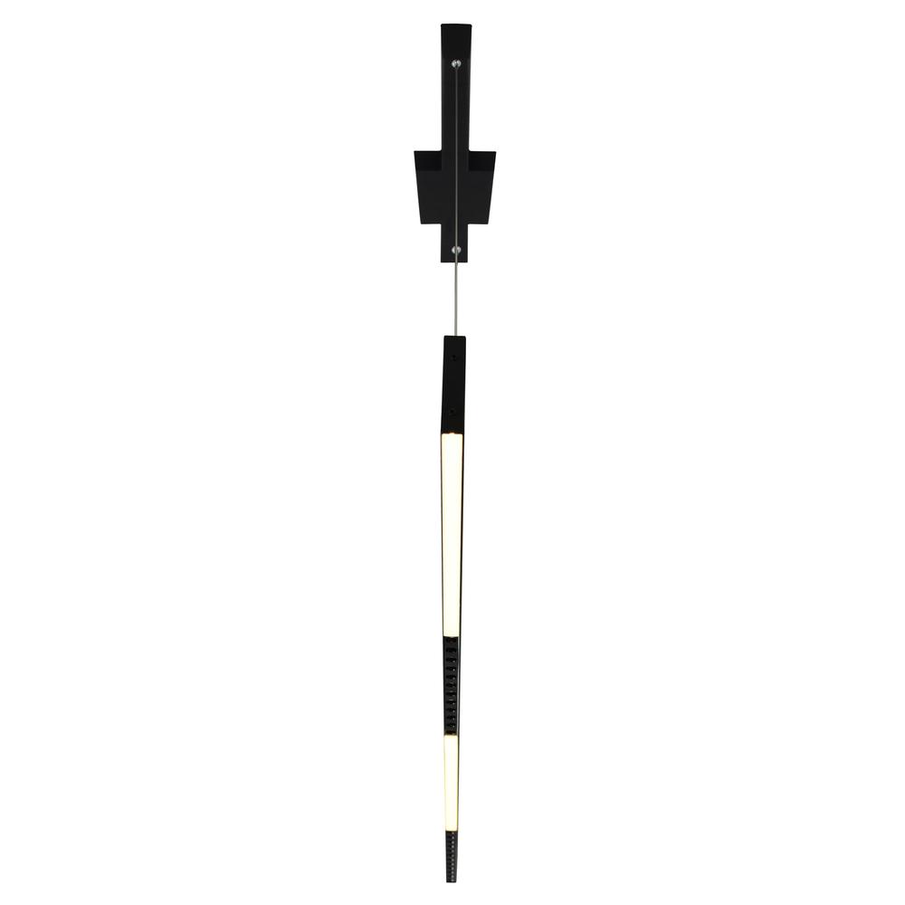 Bellagio 42 in LED Integrated Black Chandelier. Picture 3