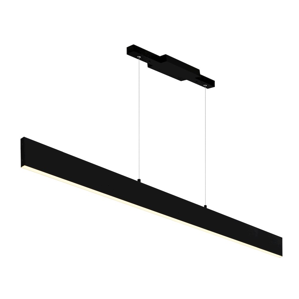 Krista LED Chandelier With Satin Black Finish. Picture 1