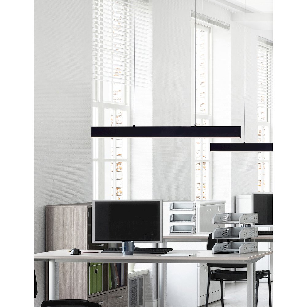 Krista LED Chandelier With Satin Black Finish. Picture 7