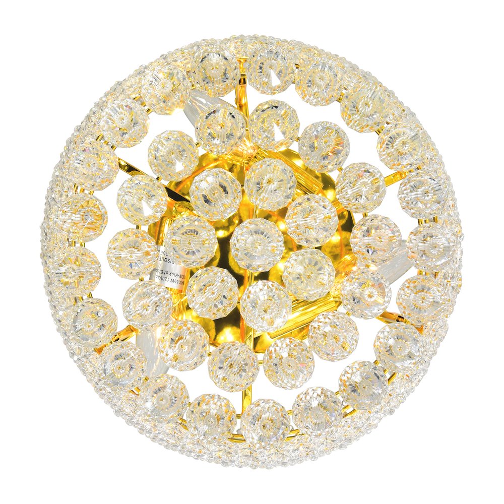 Empire 3 Light Flush Mount With Gold Finish. Picture 2