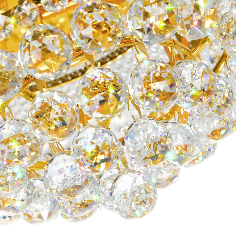 Empire 3 Light Flush Mount With Gold Finish. Picture 4