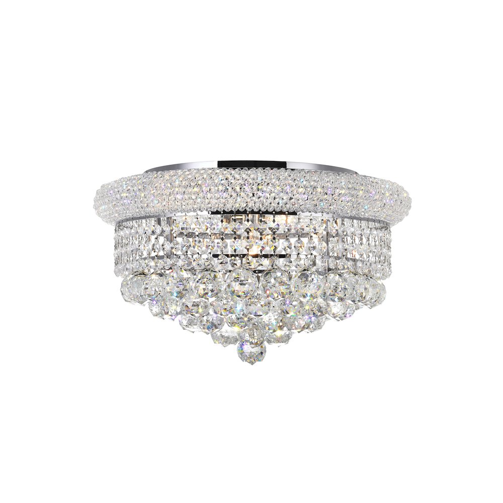 Empire 8 Light Flush Mount With Chrome Finish. Picture 1