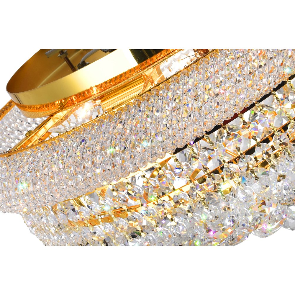 Empire 8 Light Flush Mount With Gold Finish. Picture 2