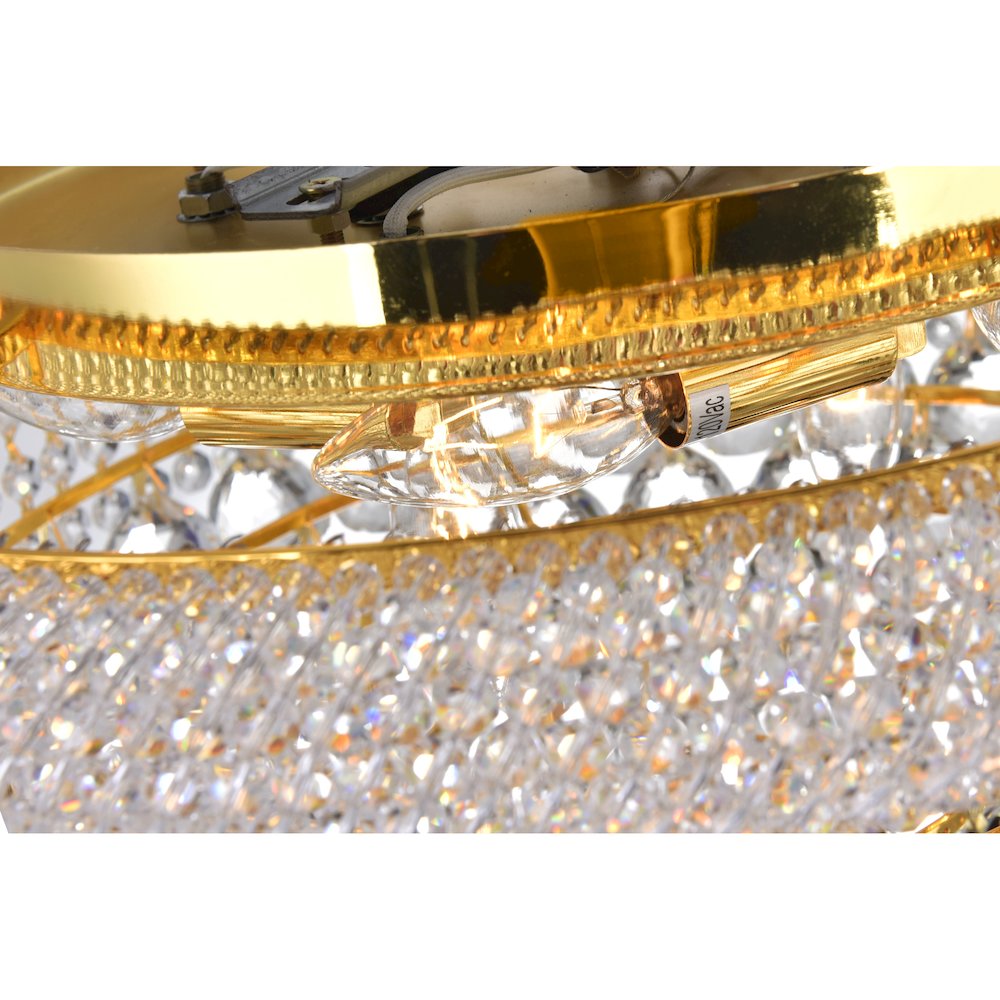 Empire 8 Light Flush Mount With Gold Finish. Picture 3