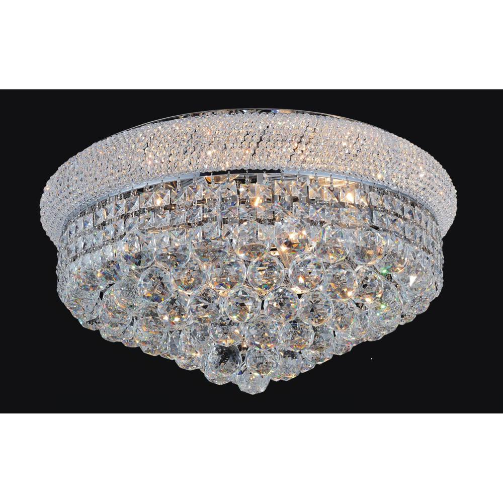 Empire 13 Light Flush Mount With Chrome Finish. Picture 1