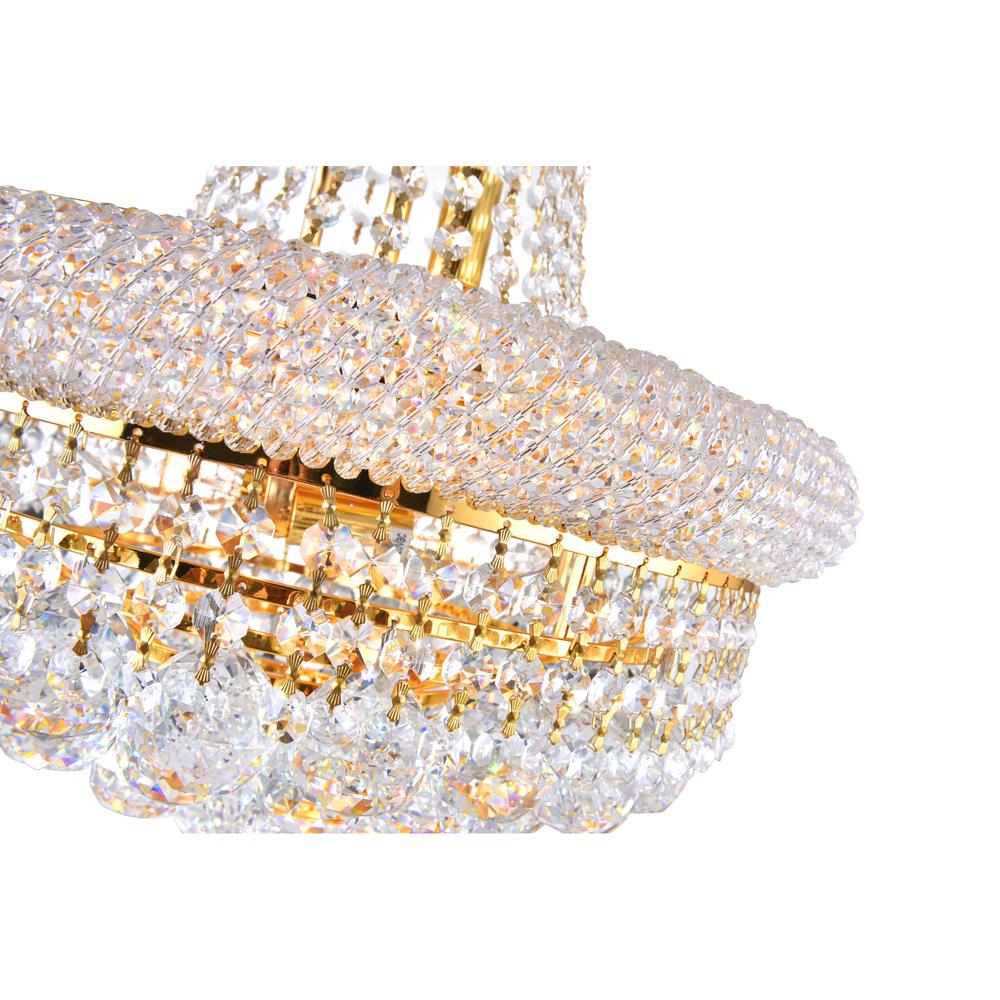 Empire 8 Light Down Chandelier With Gold Finish. Picture 7